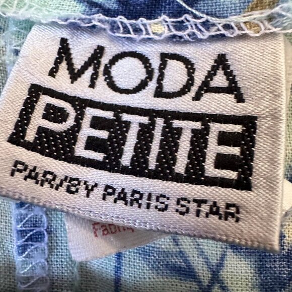 Vintage Floral Midi Skirt – Viscose Linen Blend, Button Front - Picture 3 of 8